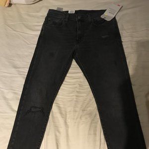 Levi's 512 Slim Taper - Faded Black w/ Distressing - 32/32